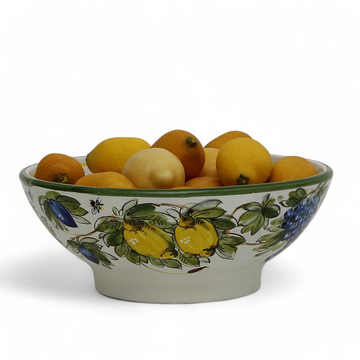 TOSCANA PLANTER CIOTOLA: Large Round Tuscan Lown Bowl Planter 'Ciotolone' - Strong Terracotta indoor/outdoor freeze resistant - LIMONI FONDO MIELE Design