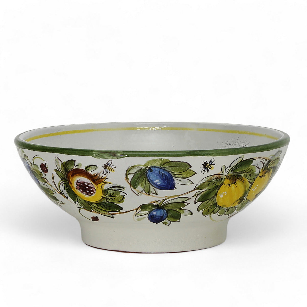 TOSCANA PLANTER CIOTOLA: Large Round Tuscan Lown Bowl Planter 'Ciotolone' - Strong Terracotta indoor/outdoor freeze resistant - LIMONI FONDO MIELE Design