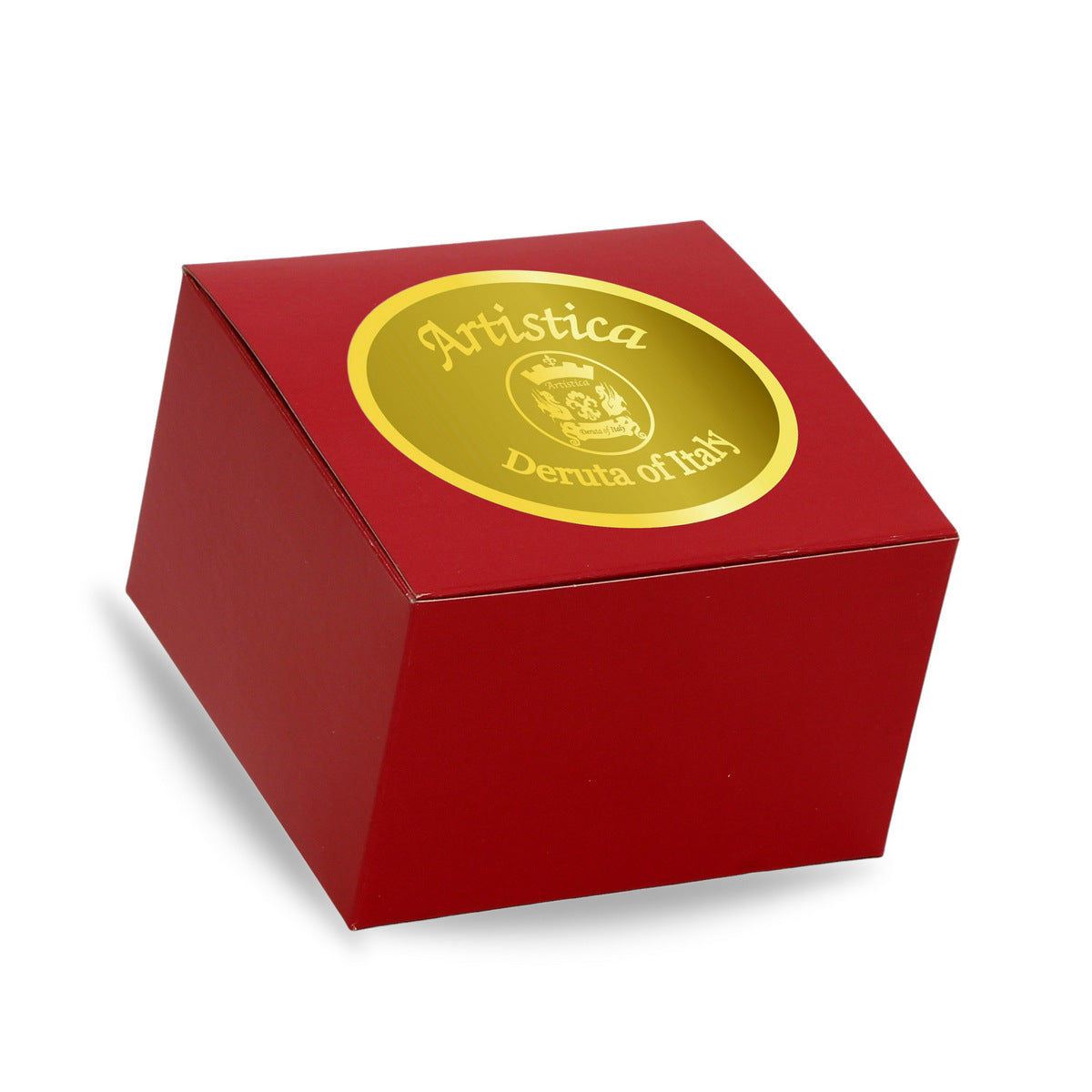 LOVE.ly Deruta Keepsake Round Box with 10 Baci Perugina or 20 ROSSANA Candies - RICCO DERUTA design