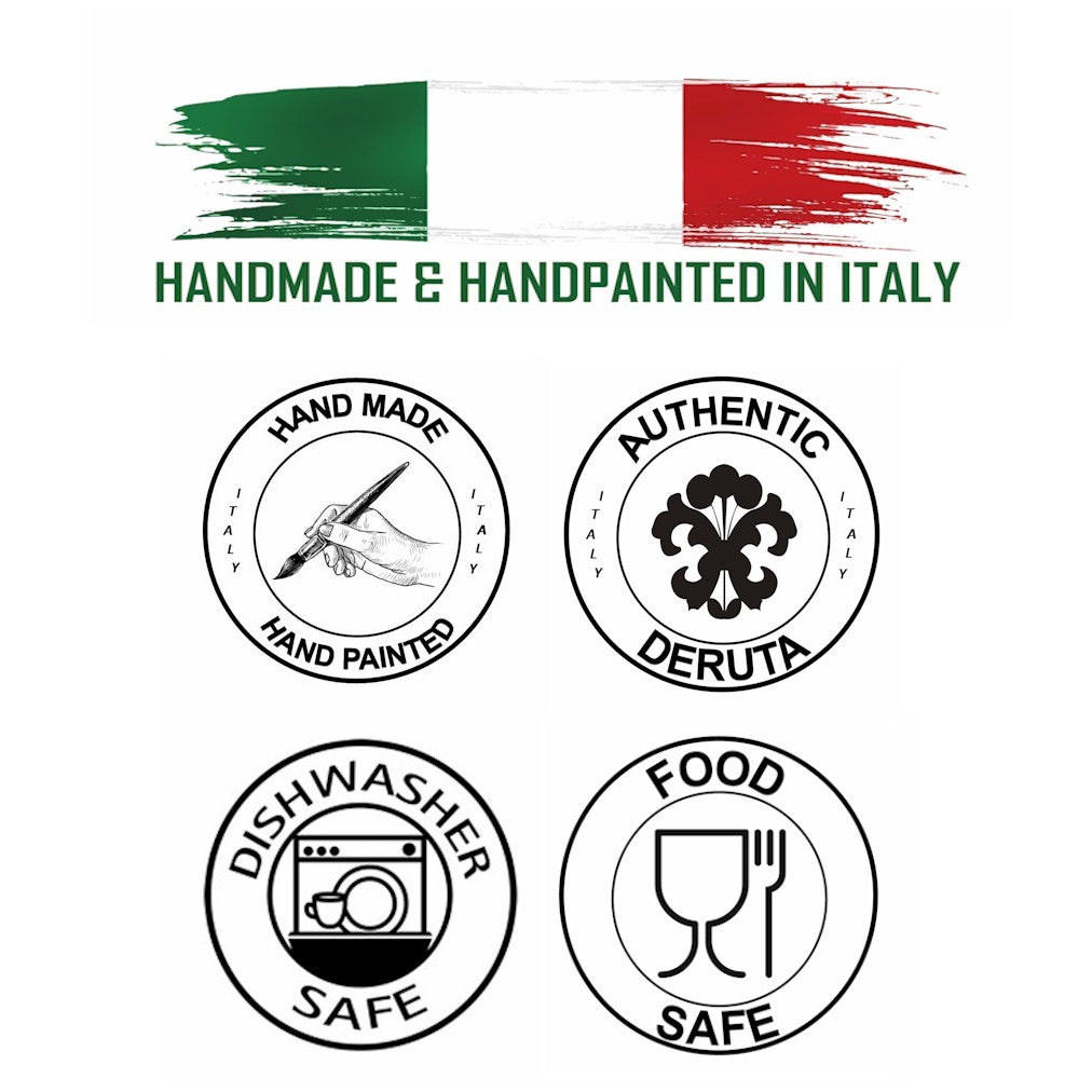 DERUTA COLORI: Tid Bit Server Plate BLACK/GOLD with Golden or Chrome Oval Metal Handle - tops-selection.shop