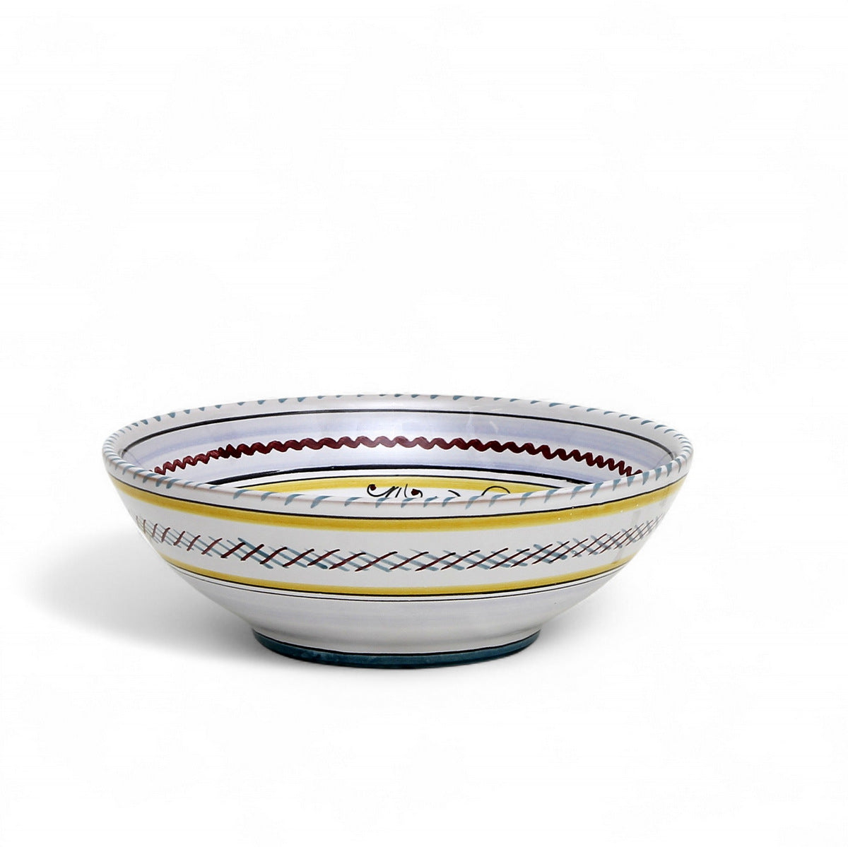 ORVIETO GREEN ROOSTER: Coupe Pasta/Soup Bowl