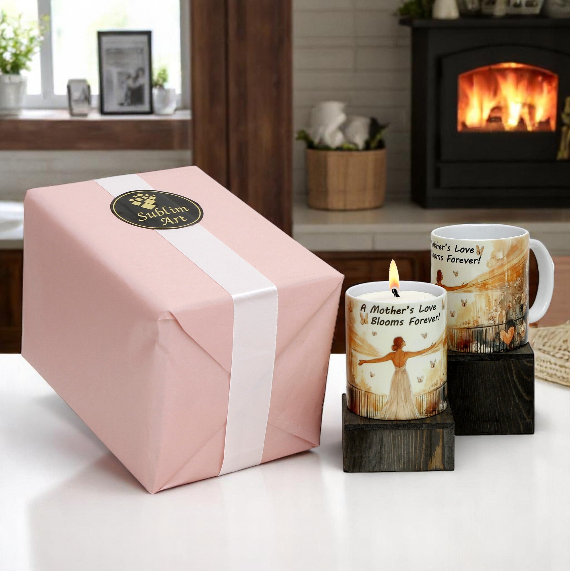 SUBLIMART: Mother&#39;s Day &quot;Mother&#39;s Love Blooms Forever!&quot; Bundle - Candle + Mug, by RC Designs
