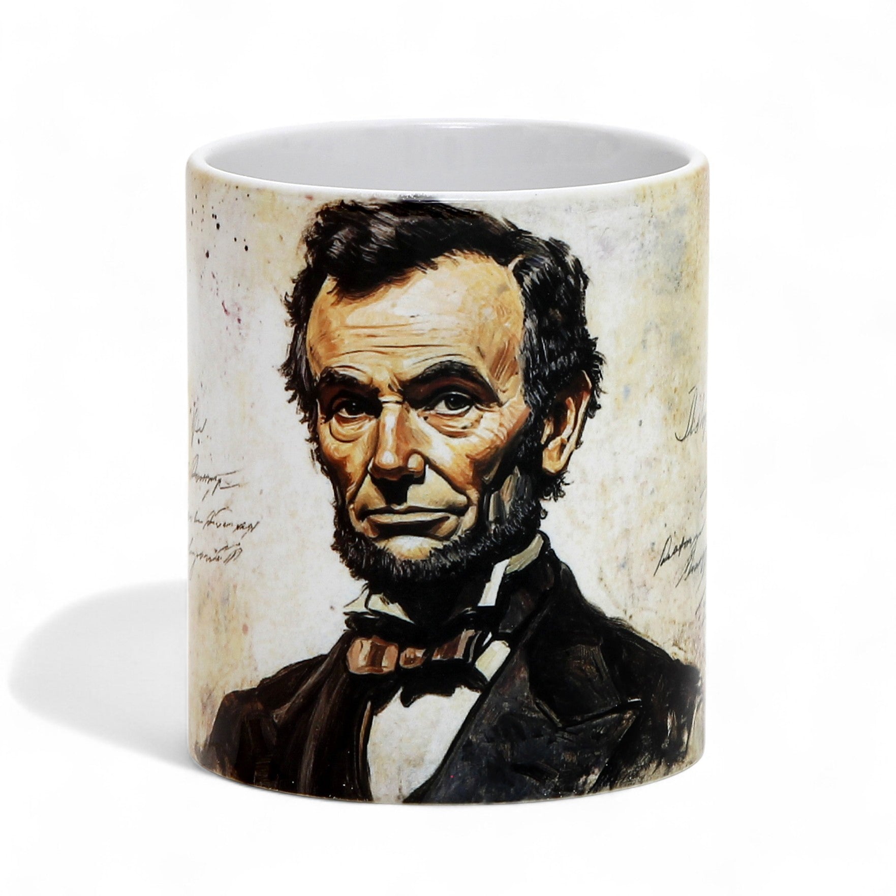 THE PRESIDENTS: Porcelain printed mug - Design by RC Designs - Abraham Lincoln