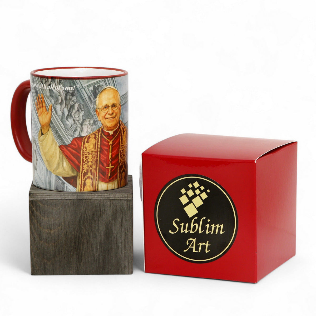 Commemorative Porcelain Mug for Pope Leo XIV – Exclusive digital portrait by RC Designs
