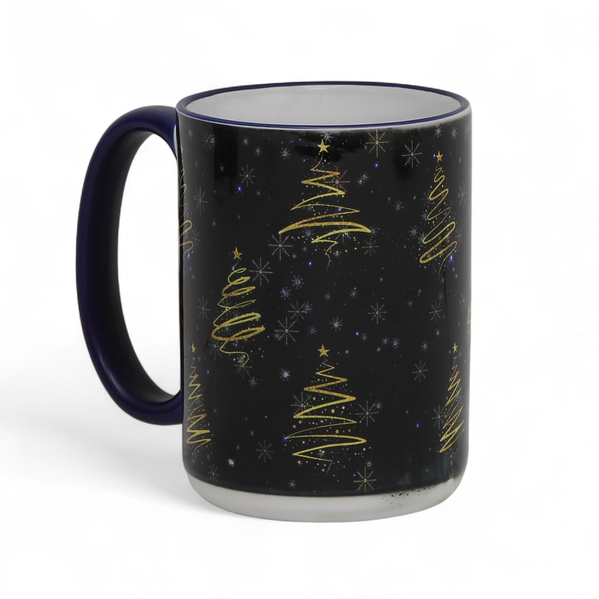 SUBLIMART: Golden Christmas tree 15 Oz Porcelain Mug