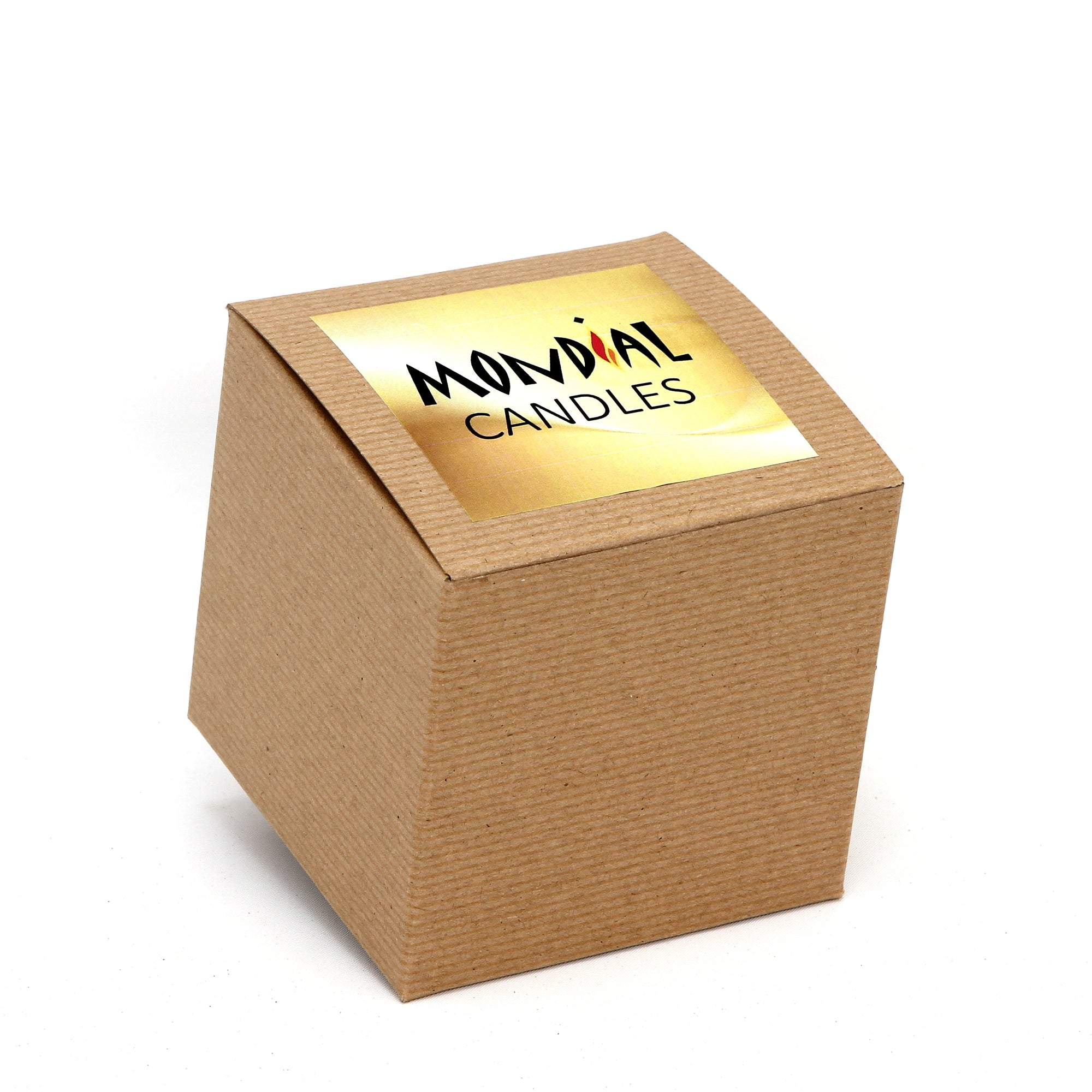 MONDIAL CANDLES: Urban Square Design Small Ceramic Candle Modern Matte White - tops-selection.shop