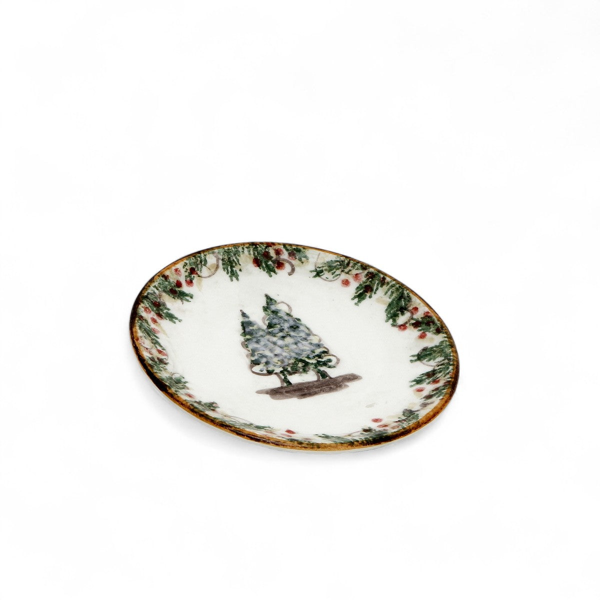 LOVE.ly: ARTE ITALICA Natale Bread / Canapé Plate with 9 Baci Perugina
