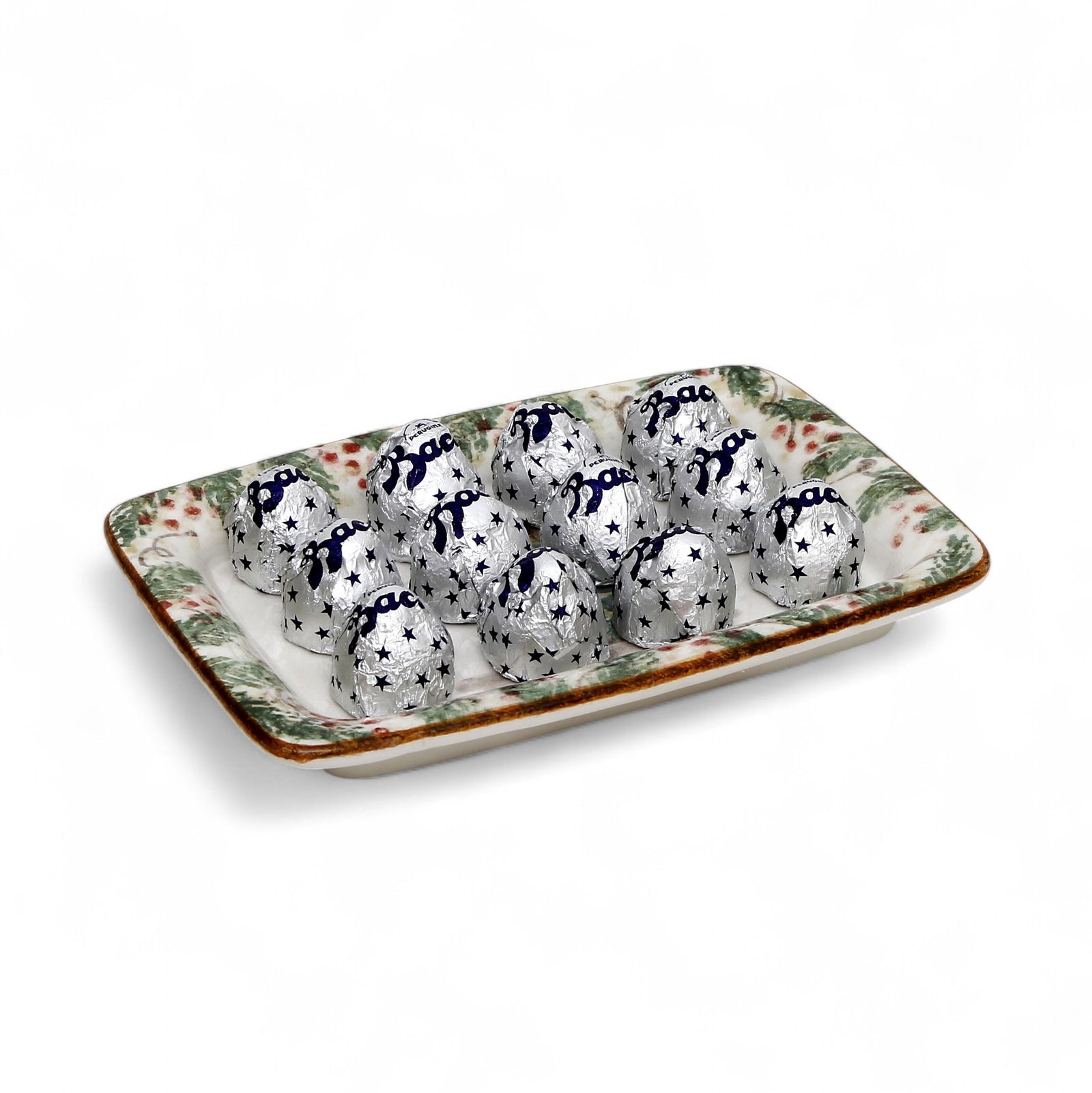 LOVE.ly: ARTE ITALICA Natale Small Rectangular Tray with 12 Baci Perugina
