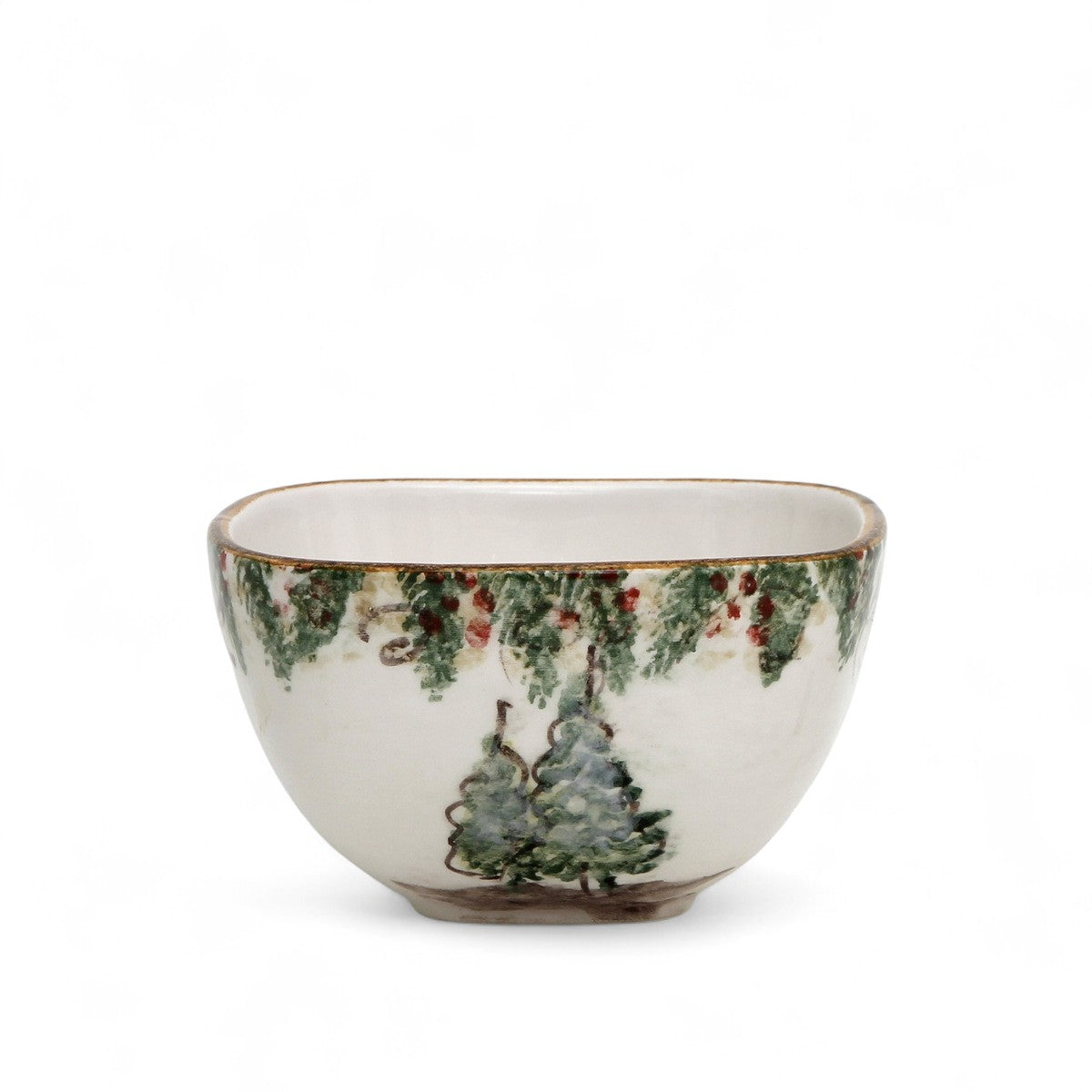 LOVE.ly: ARTE ITALICA Natale Square Cereal Bowl with 12 Baci Perugina