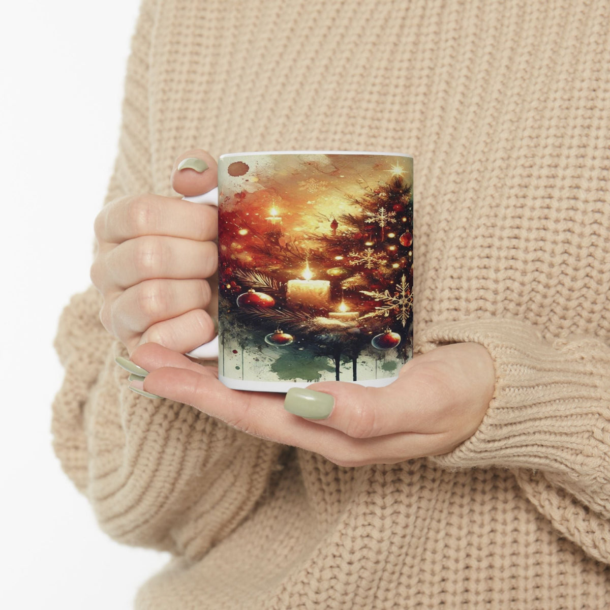 SUBLIMART: Christmas Ceramic Mug – Watercolor Design by RC Design 01