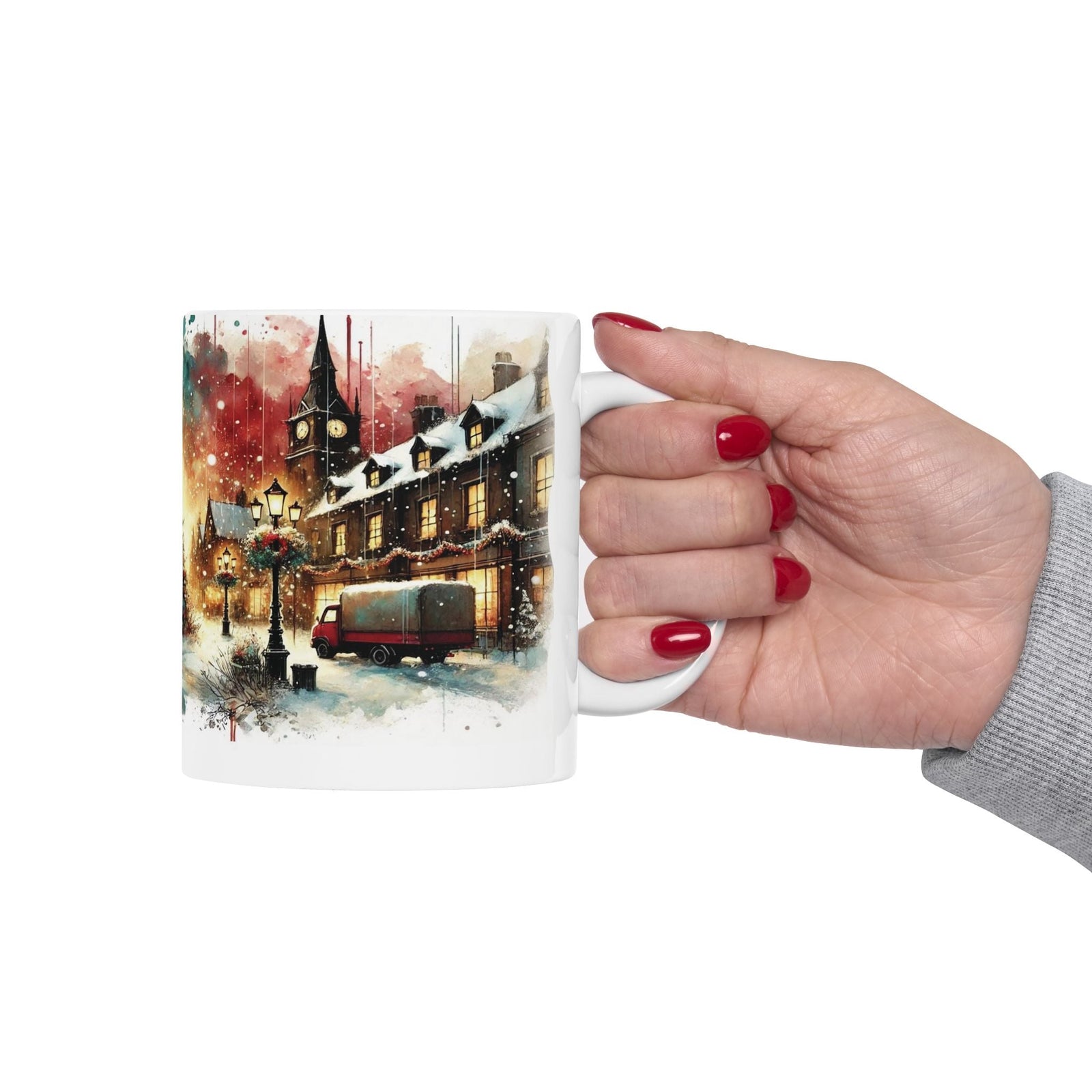 SUBLIMART: Christmas Ceramic Mug – Watercolor Design by RC Design