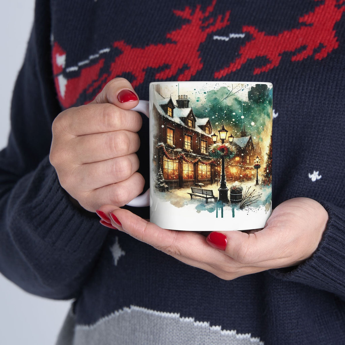 SUBLIMART: Christmas Ceramic Mug – Watercolor Design by RC Design
