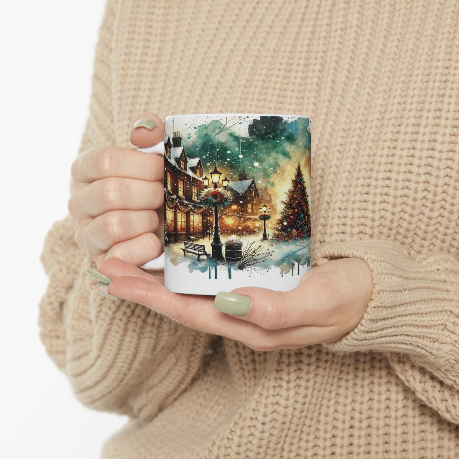 SUBLIMART: Christmas Ceramic Mug – Watercolor Design by RC Design