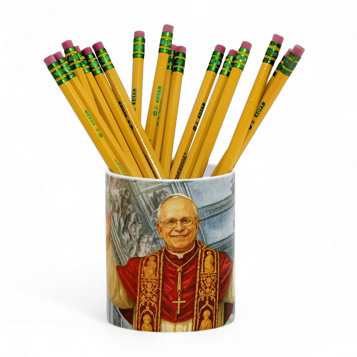 Commemorative Porcelain Multi-Use Tumbler Pope Leo XIV – Exclusive digital portrait by RC Designs