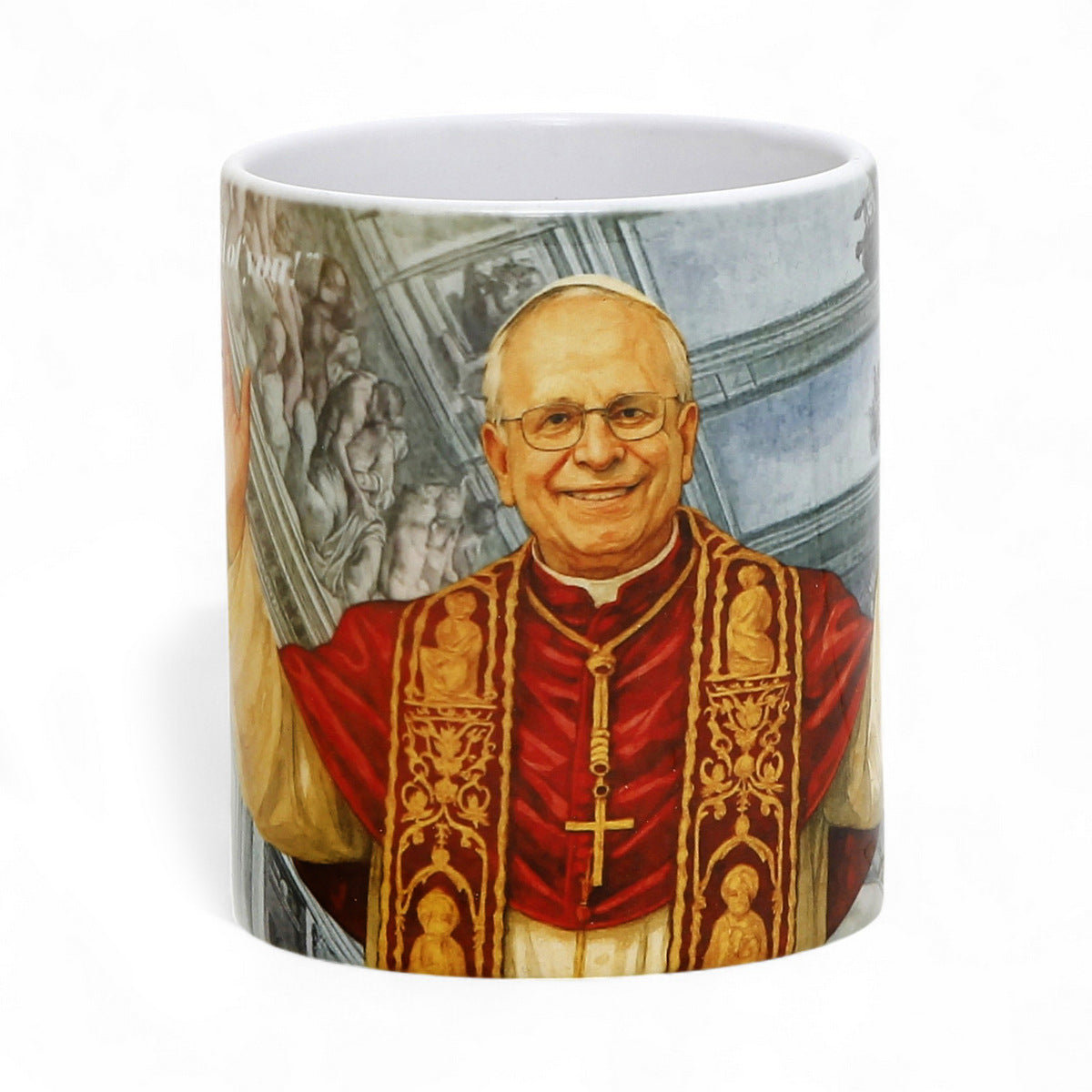 Commemorative Porcelain Multi-Use Tumbler Pope Leo XIV – Exclusive digital portrait by RC Designs