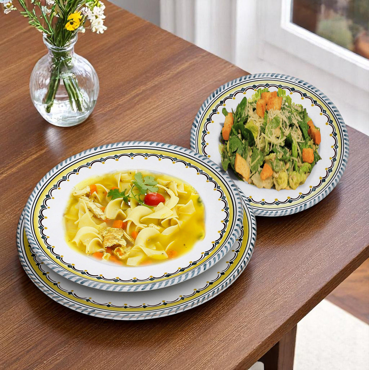 ORVIETO GREEN ROOSTER SIMPLE: Salad Plate