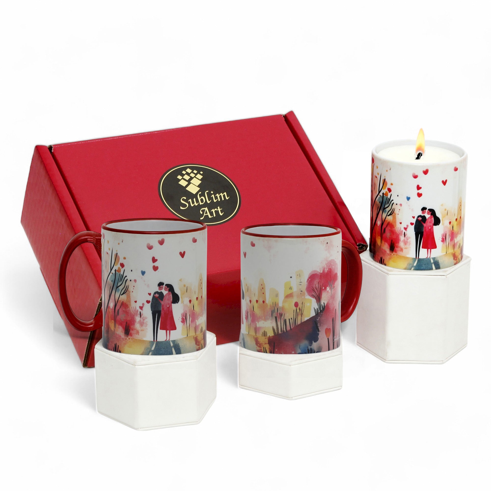 SUBLIMART: LOVE.ly Bundle &quot;Ever Fresh Love&quot; (Set of 1 Candle + 2 Mugs)