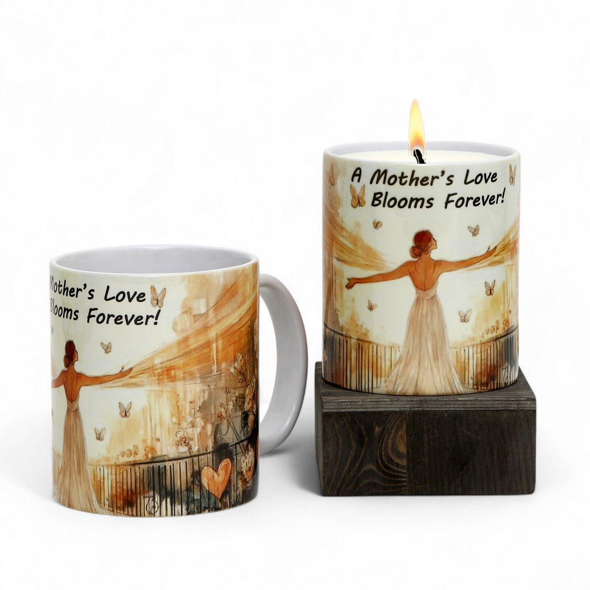 SUBLIMART: Mother's Day "Mother's Love Blooms Forever!" Bundle - Candle + Mug, by RC Designs