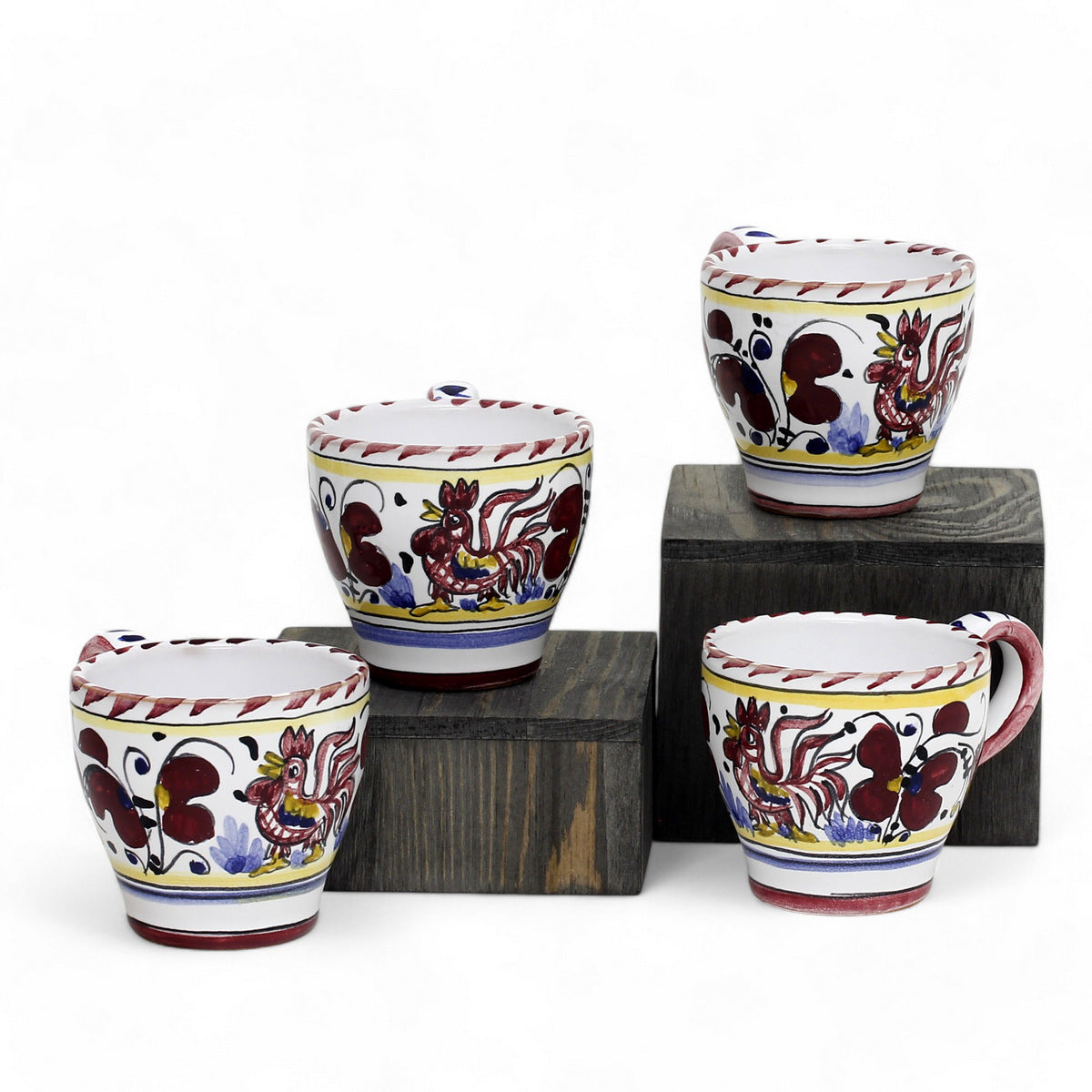 ORVIETO RED ROOSTER: Shaped Espresso Cup (3 Oz)