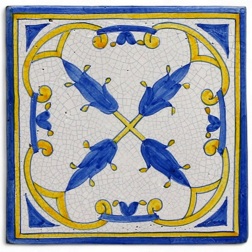 ANTICA DERUTA: Hand Painted Ceramic Authentic Deruta Tile