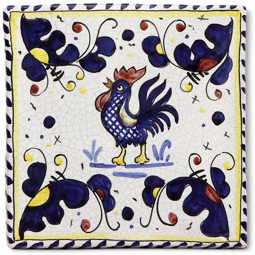 ANTICA DERUTA: Hand Painted Ceramic Authentic Deruta Tile