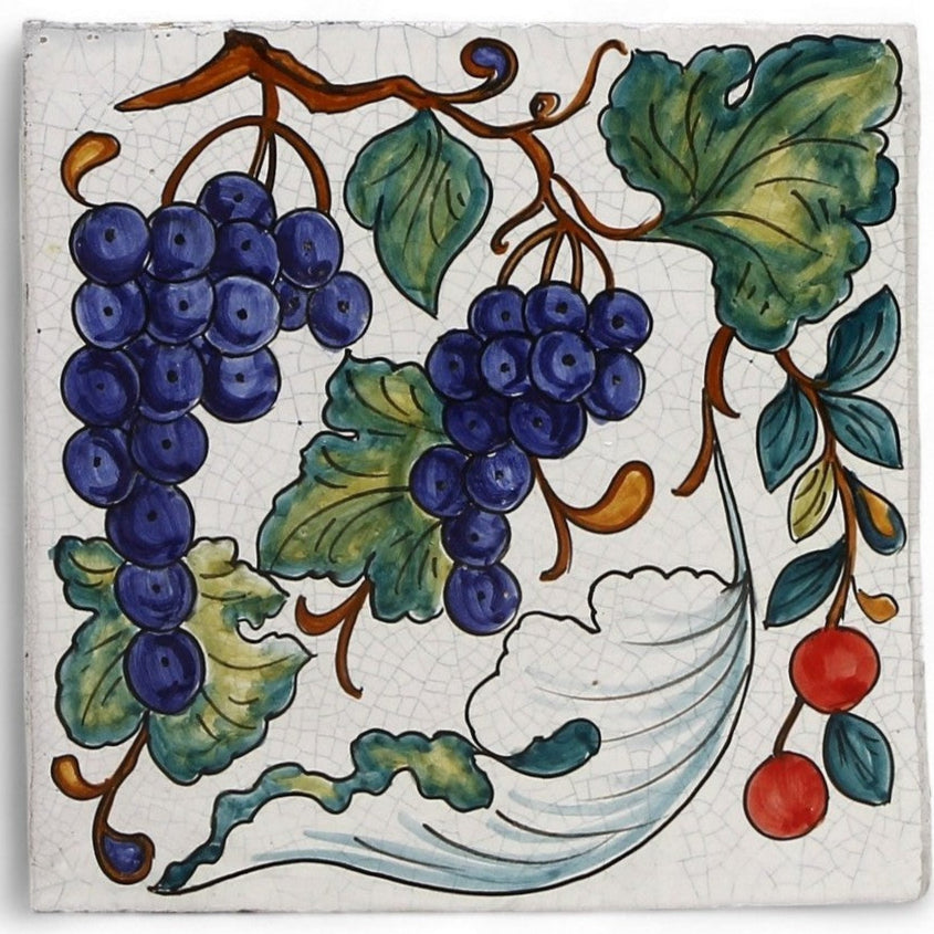 ANTICA DERUTA: Hand Painted Ceramic Authentic Deruta Tile