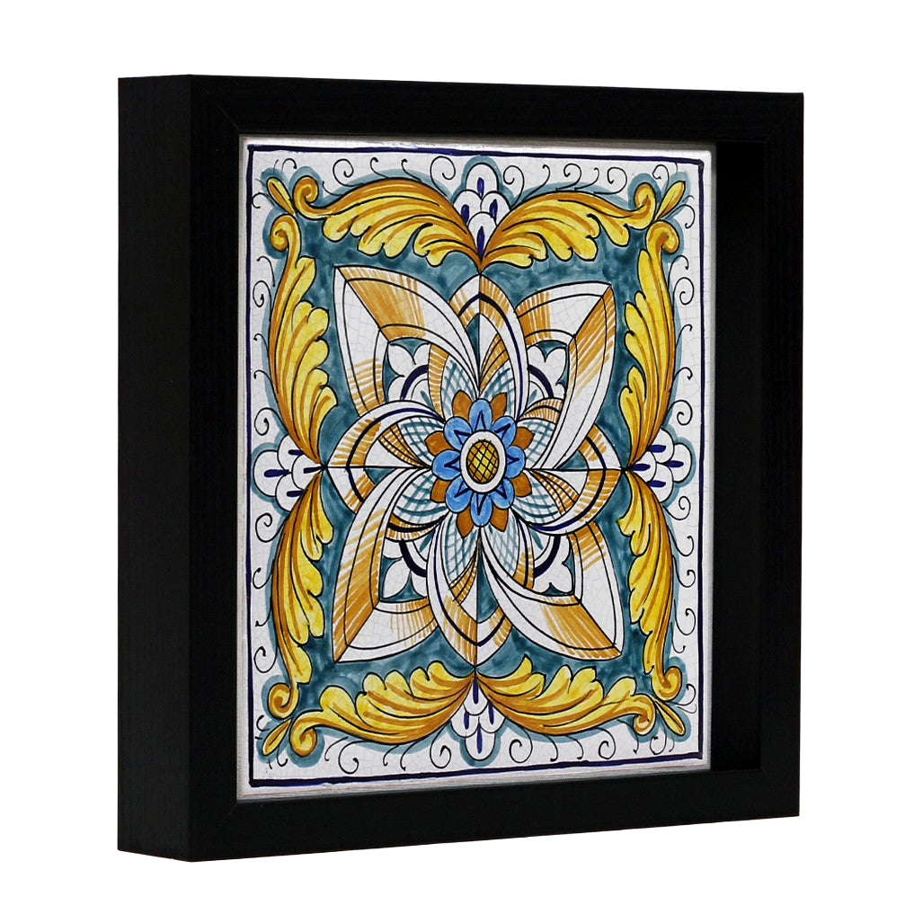 ANTICA DERUTA: Hand Painted Ceramic Deruta Wall Hung Tile 8&quot; (PT/58)
