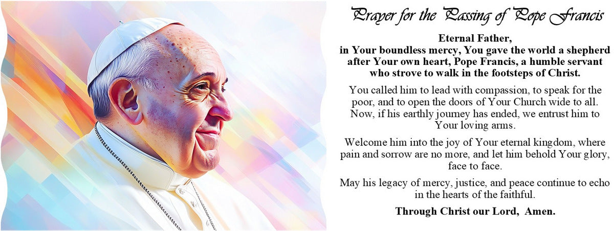 Pope Francis Prayer Candle – Porcelain Tumbler with Soy Wax & Passing Prayer