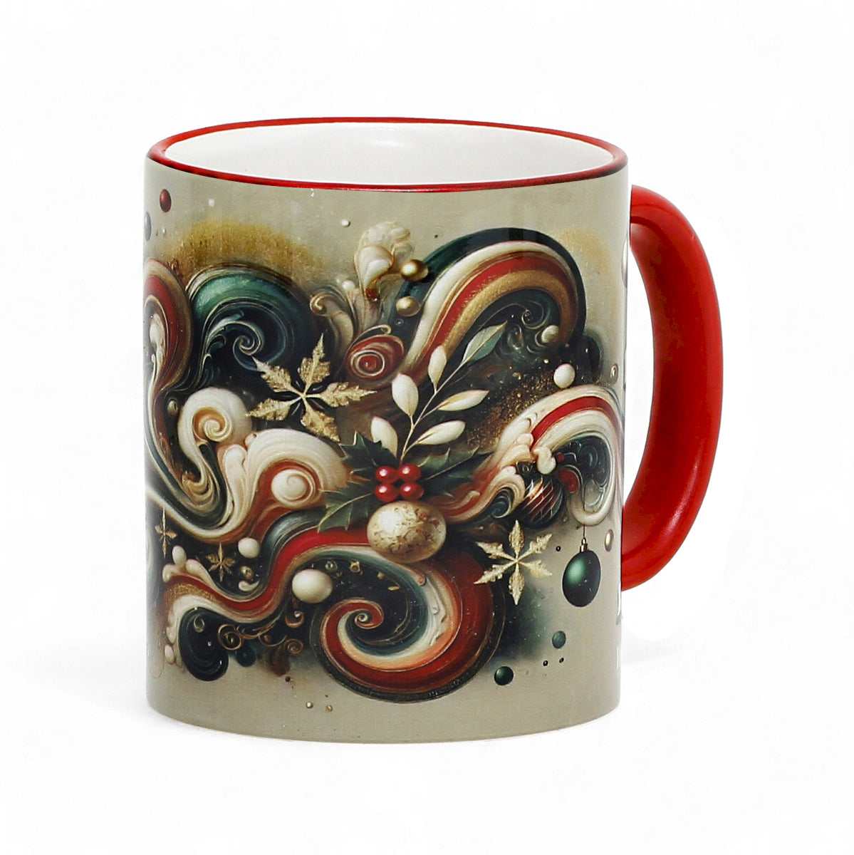 SUBLIMART: Christmas Boxed Bundle - 2 Mugs (Red+Green) – Fluid Wave Design by RC Designs (Pattern #01)