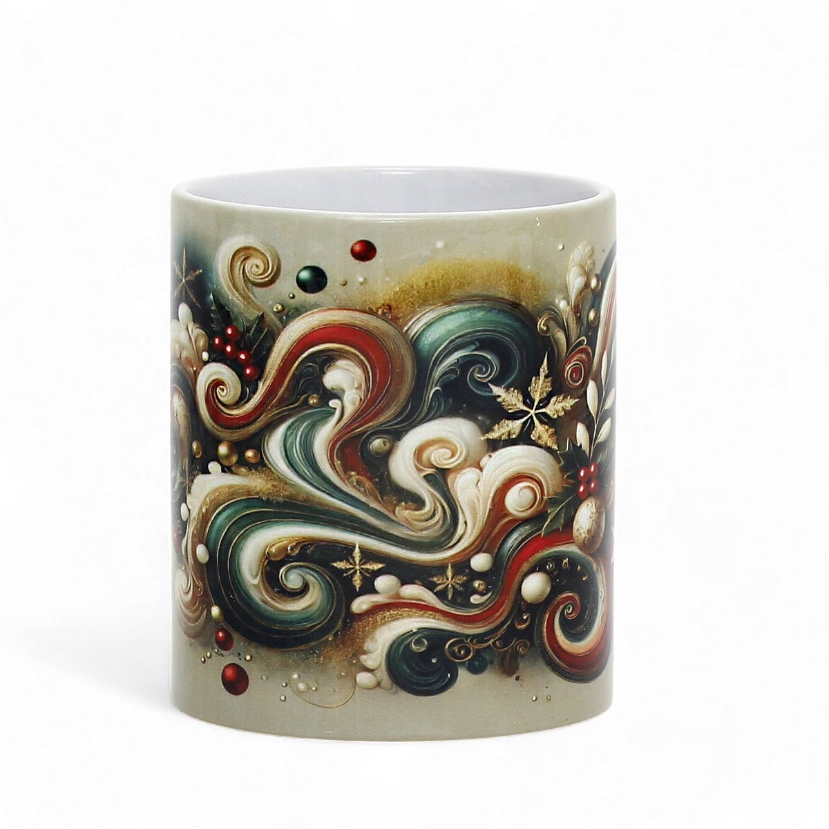 SUBLIMART: Christmas Boxed Bundle - 2 Mugs (Red+Green) – Fluid Wave Design by RC Designs (Pattern #01)