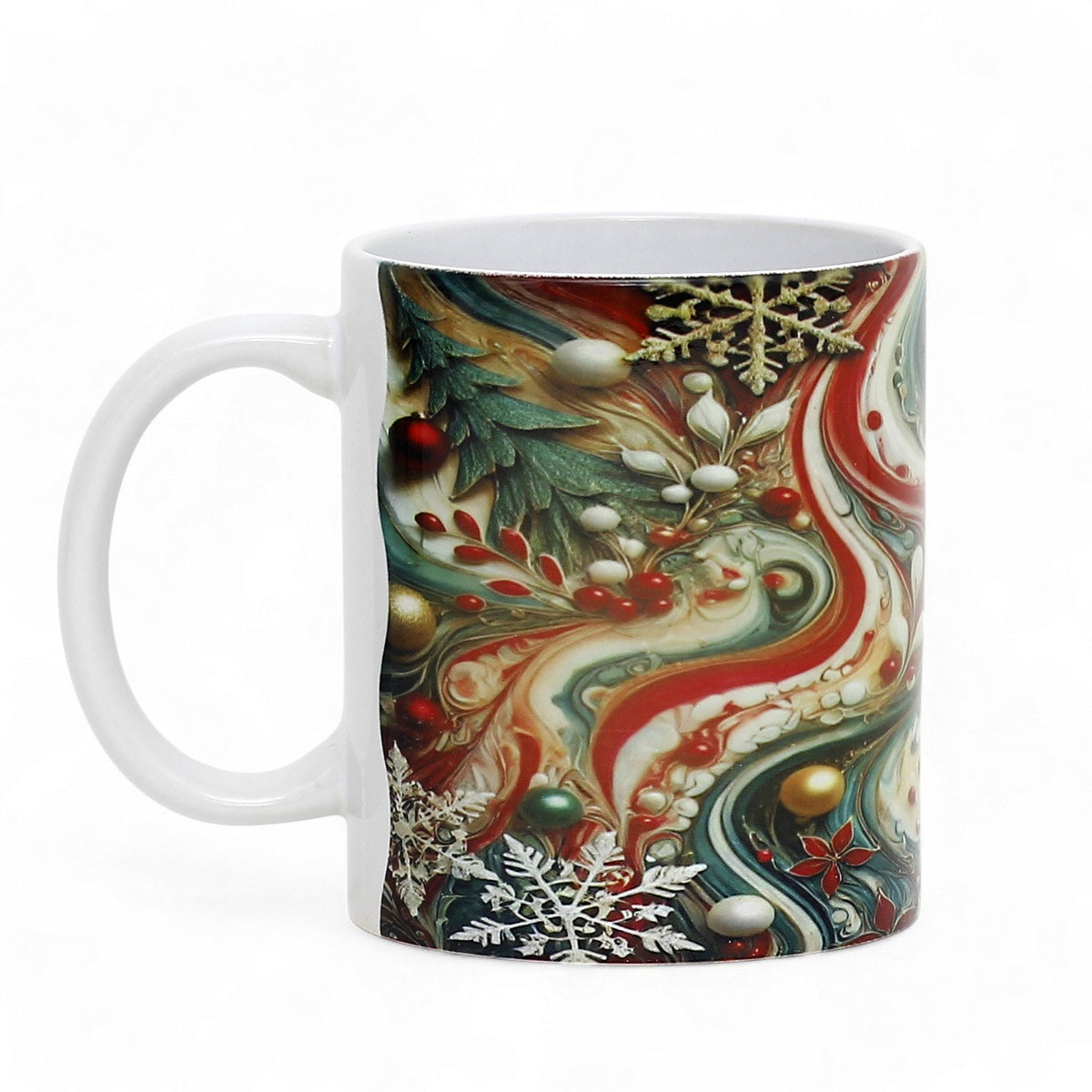 SUBLIMART: Christmas Ceramic Mug – Fluid Wave Design by RC Designs (Pattern #03)