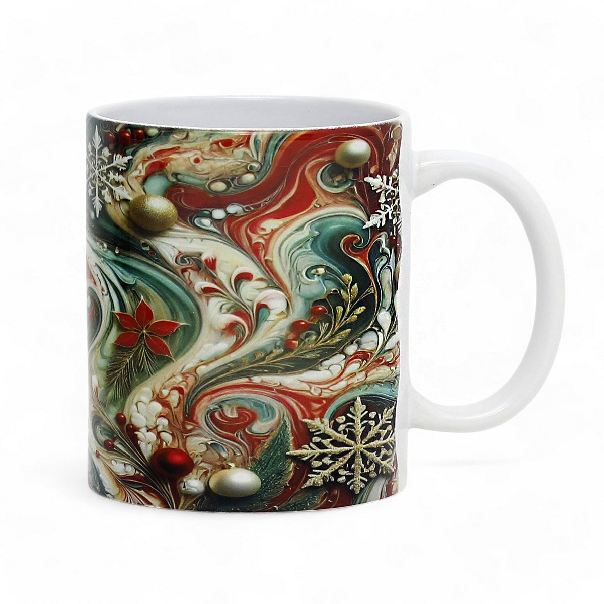 SUBLIMART: Christmas Ceramic Mug – Fluid Wave Design by RC Designs (Pattern #03)