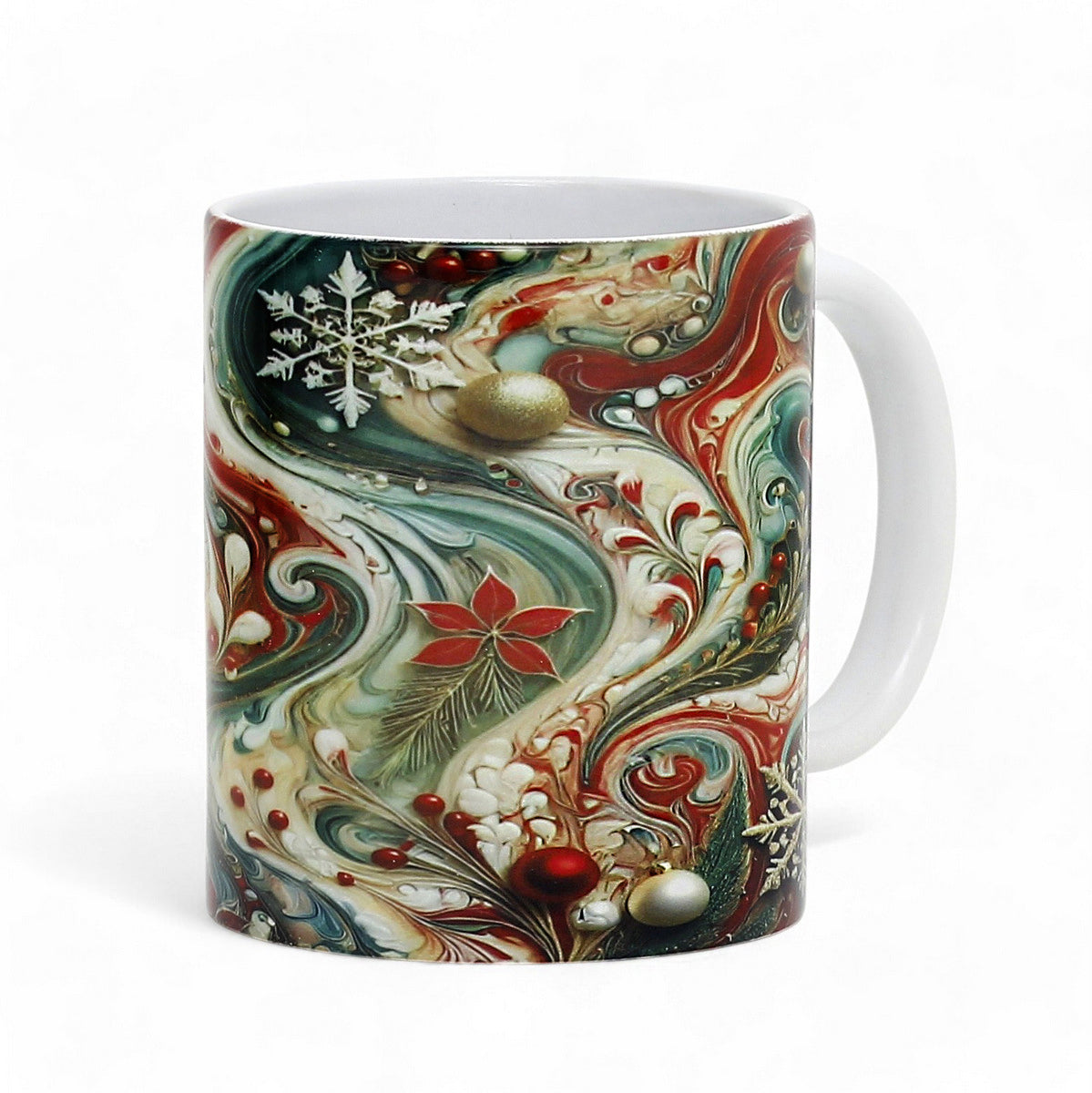 SUBLIMART: Christmas Ceramic Mug – Fluid Wave Design by RC Designs (Pattern #03)
