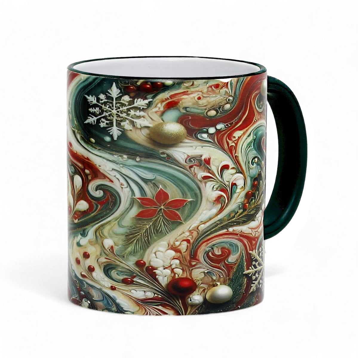 SUBLIMART: Christmas Ceramic Mug – Fluid Wave Design by RC Designs (Pattern #03)