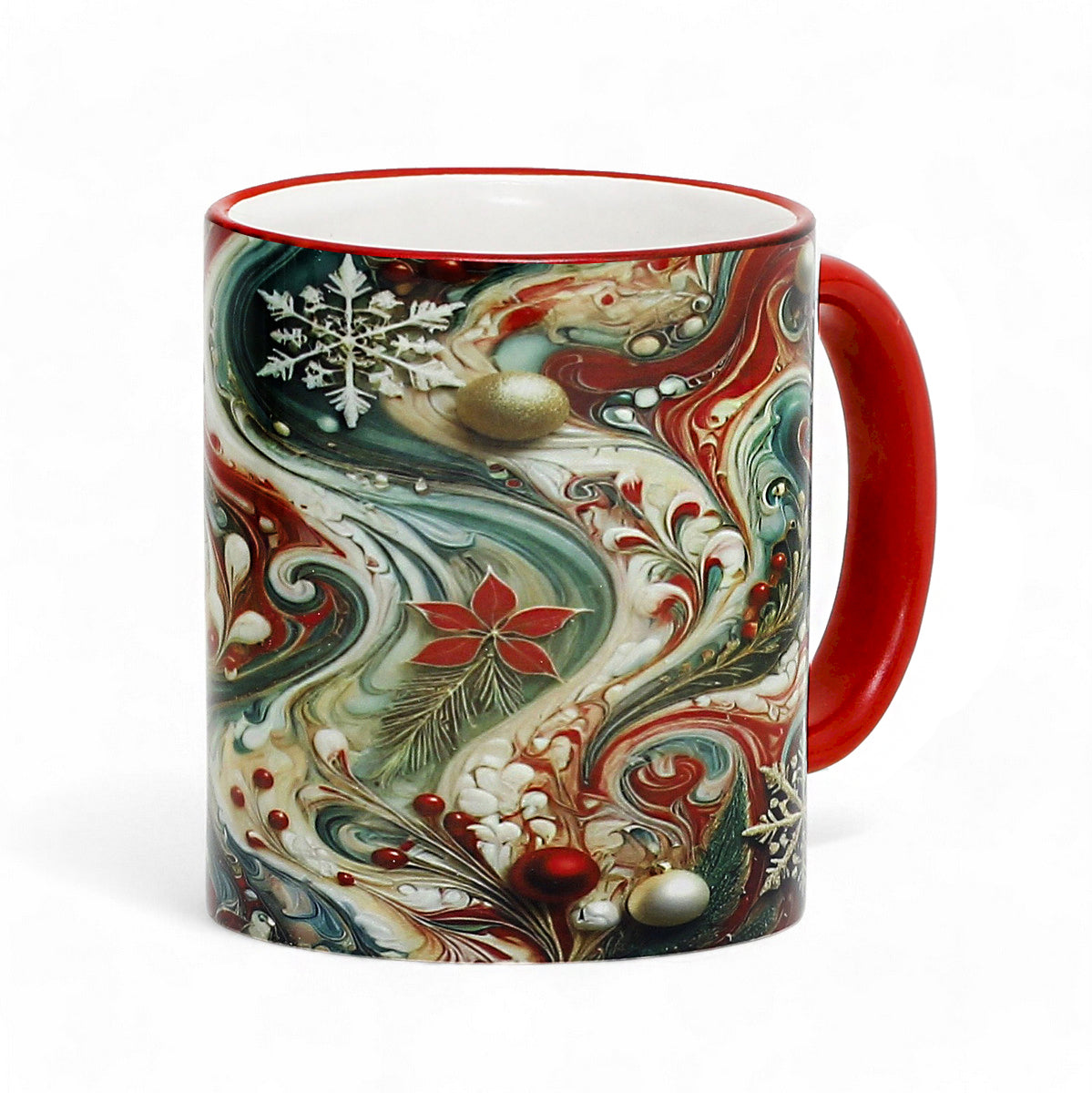 SUBLIMART: Christmas Ceramic Mug – Fluid Wave Design by RC Designs (Pattern #03)
