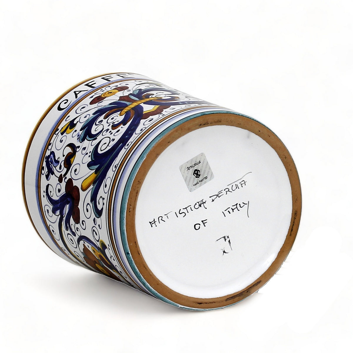 RICCO DERUTA DELUXE: NEW! Canister with Bamboo Lid - 'CAFFE' (Coffee)