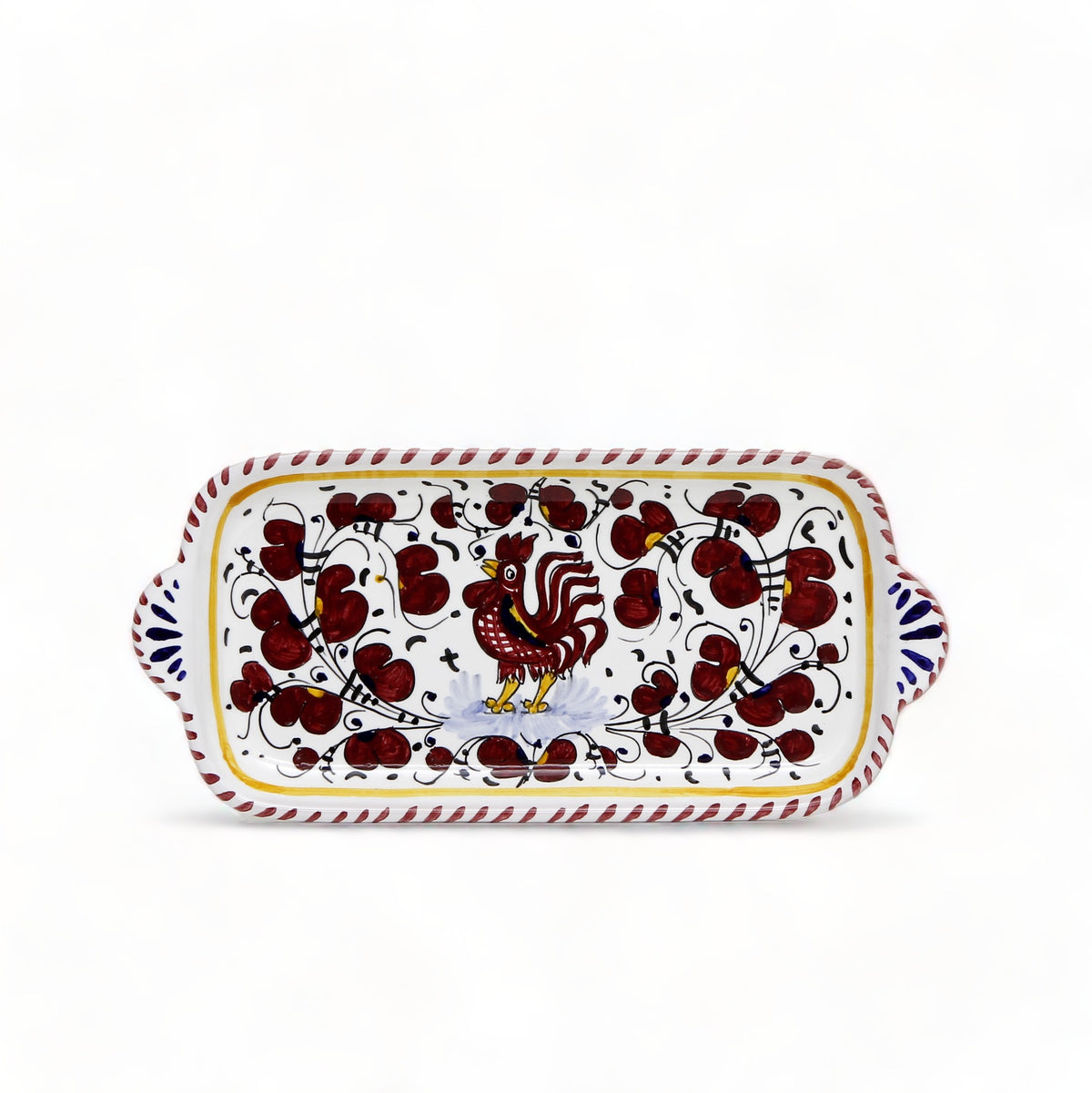 ORVIETO RED ROOSTER: Rectangular Tray SMALL [R]