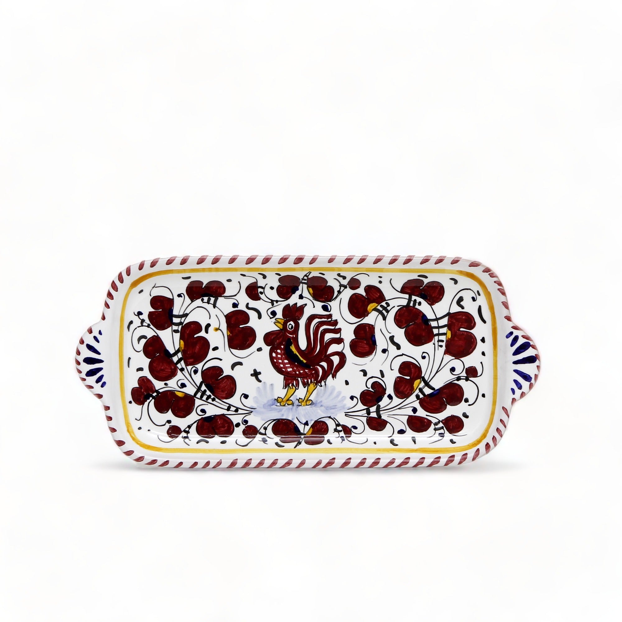 ORVIETO RED ROOSTER: Rectangular Tray SMALL [R]
