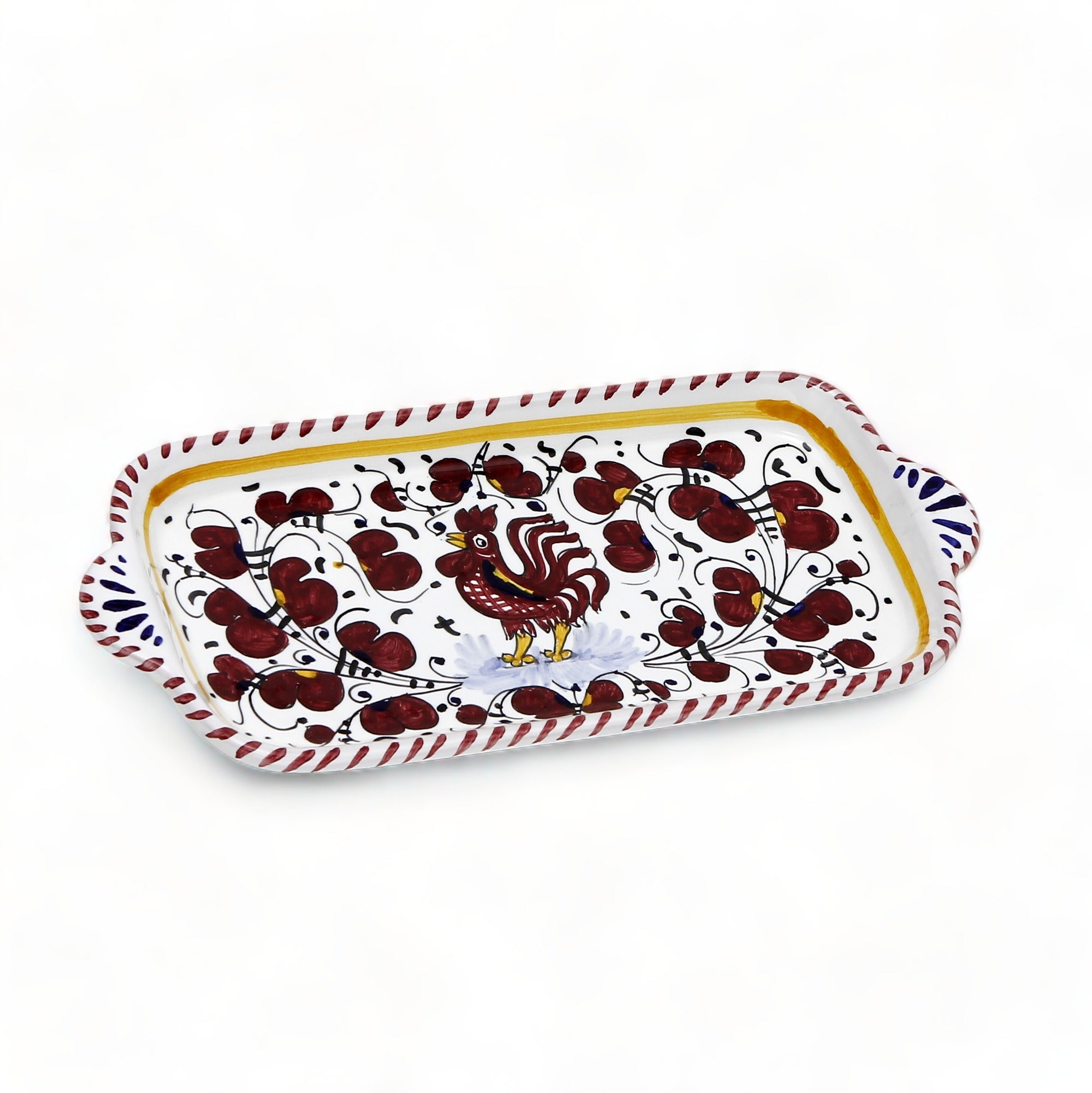 ORVIETO RED ROOSTER: Rectangular Tray SMALL [R]