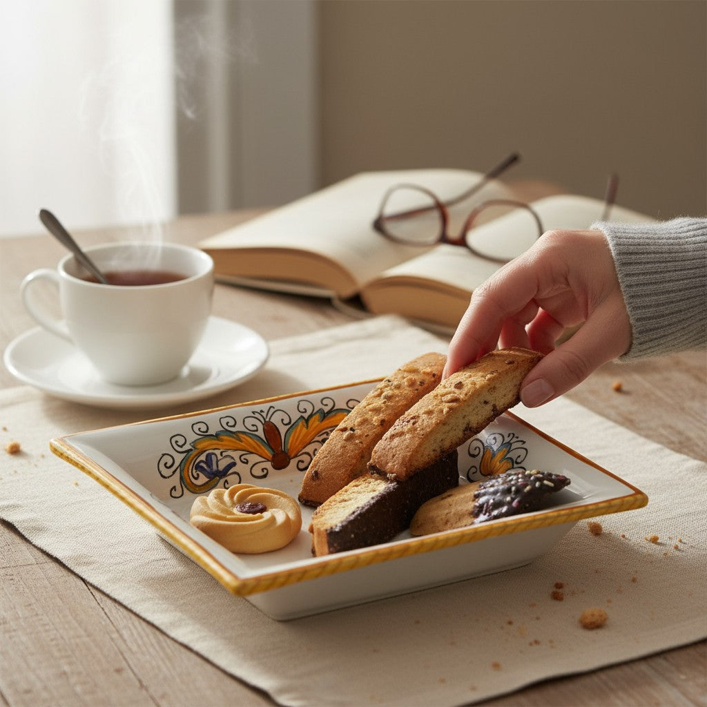 DERUTA PERUGINO: Outlet Special! Rectangular Tray with flared rims