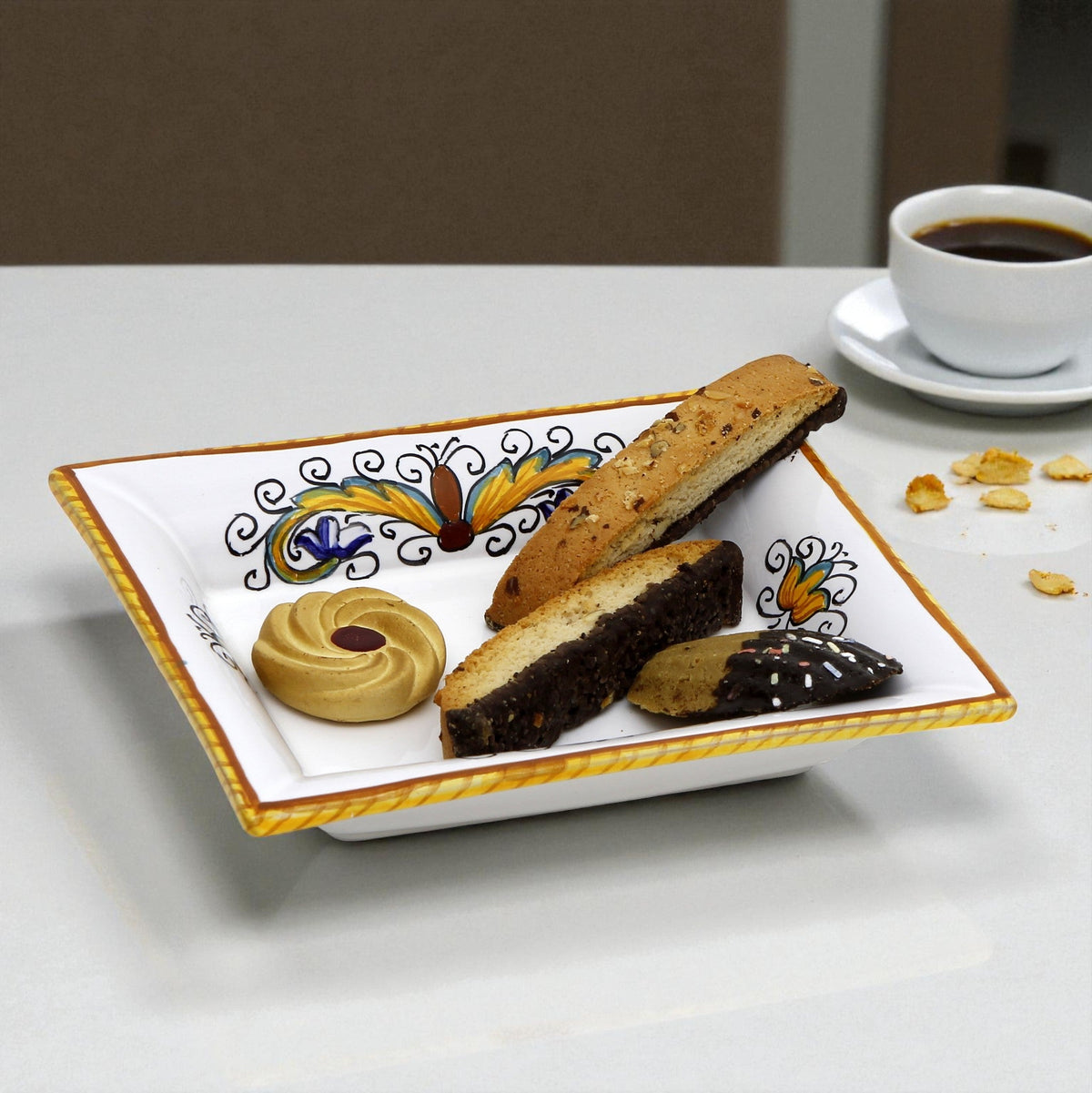 DERUTA PERUGINO: Outlet Special! Rectangular Tray with flared rims