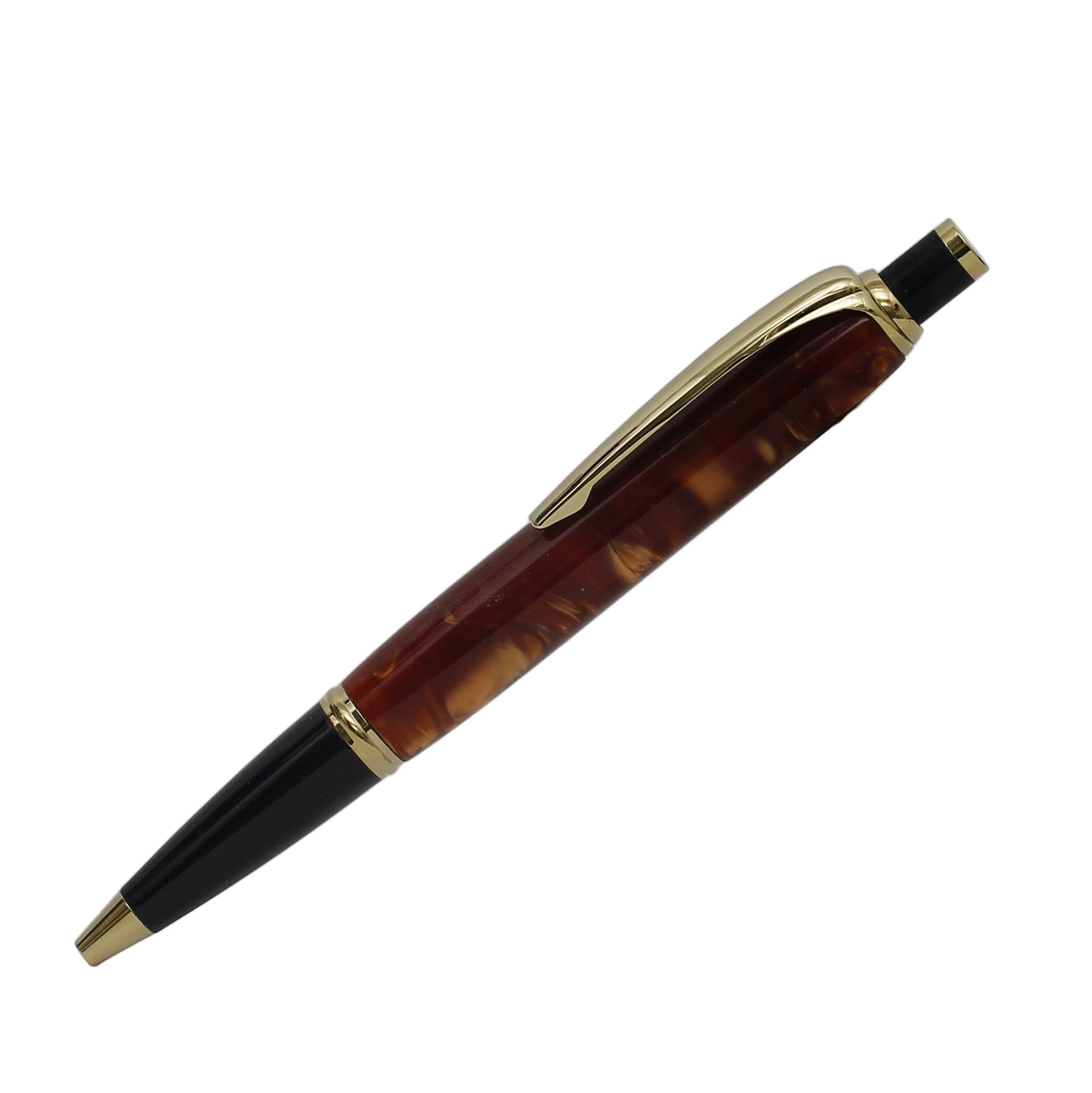 ART-PEN: Handcrafted Luxury Click Pen - Gold finish with acrylic hand turned body - tops-selection.shop