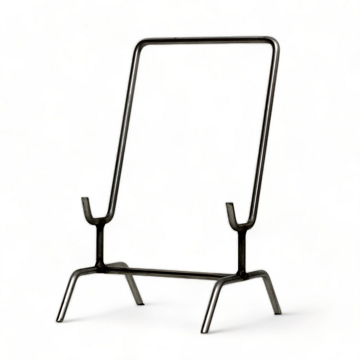 METAL STAND: Plate Stand CHROME finish Strong Steel Construction