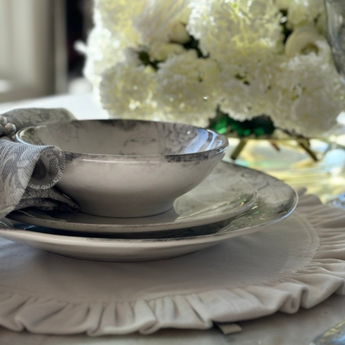 ARTE ITALICA: Giulietta Cereal Bowl Gray/White