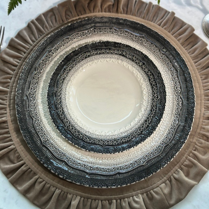 ARTE ITALICA: Finezza Grey Salad & Dessert Plate