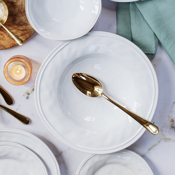 VIETRI: Aria White Shallow Serving Bowl