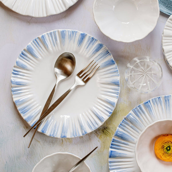 VIETRI: Bari Blue and White European Dinner Plate