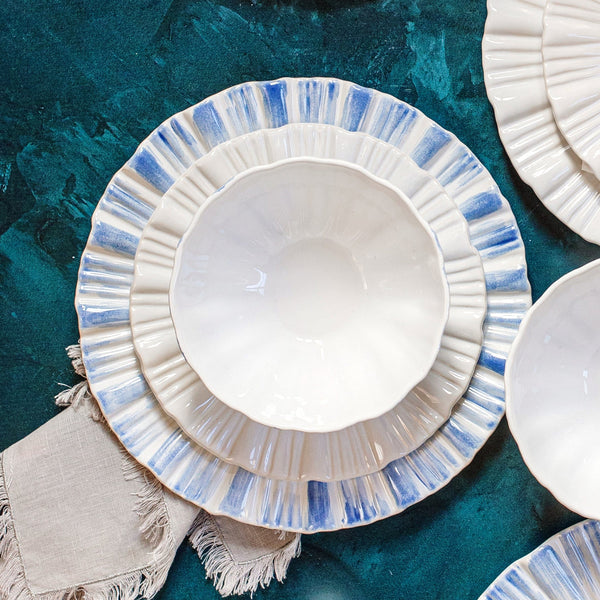 VIETRI: Bari Blue and White European Dinner Plate
