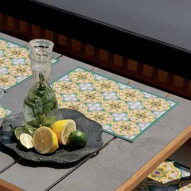 ITALIAN DREAM: Set of 4 Placemats + 4 Coasters - Design VIETRI/D - tops-selection.shop