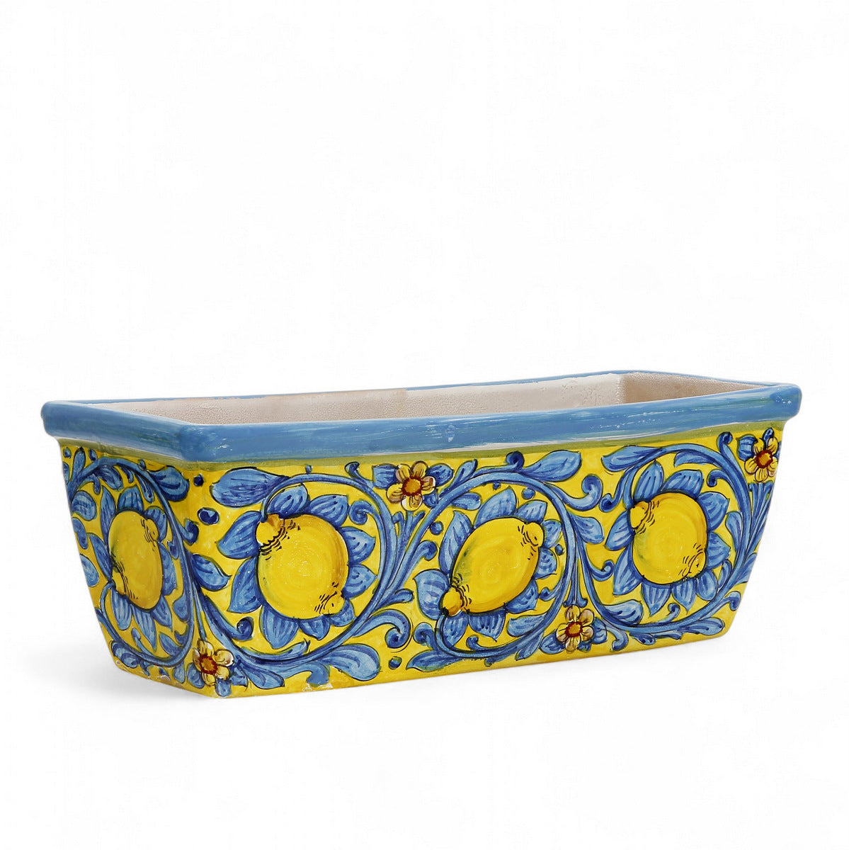 TOSCANA PLANTER: Rectangular Tuscan Jardiniere - Strong Terracotta indoor/outdoor - CAPRI Design